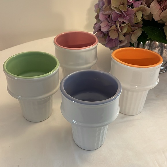 the monkey and the peddler ice cream cone cups set of 4 - Picture 4 of 6